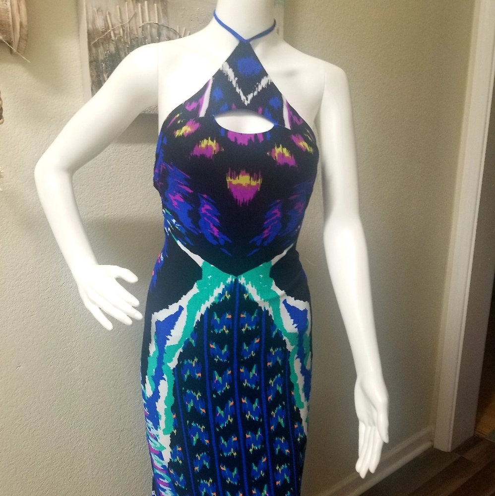Vibrant colored maxi dress